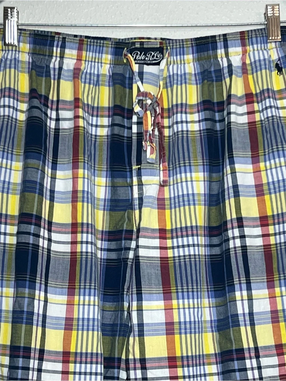 Polo Ralph Lauren Sleepwear Mens Size XL Colorful Plaid Pajama Pants Drawstring